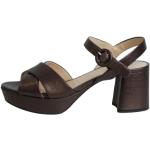 Brune Vintage Prada Sommer Plateau sandaler i Læder med rem Hælhøjde 7 - 9 cm Størrelse 37 til Damer 