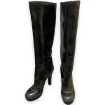 Sorte Vintage Gucci Læderstøvler i Læder Størrelse 38 til Damer 