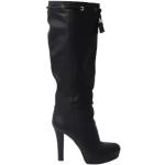 Sorte Vintage Gucci Knæhøje støvler i Læder Hælhøjde over 9 cm Størrelse 41.5 til Damer 