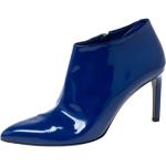 Blå Vintage Gucci Læderstøvler i Læder Med lynlåse Hælhøjde 7 - 9 cm Størrelse 38 til Damer 
