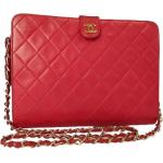 Røde Vintage Chanel Skuldertasker med Frynser til Damer 