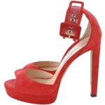Røde Vintage Jimmy Choo Højhælede sko Hælhøjde over 9 cm Størrelse 39.5 til Damer 