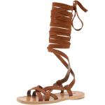 Brune Vintage Miu Miu Sommer Gladiator sandaler Størrelse 38 til Damer 