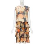 Orange Dries van Noten Vintage kjoler i Silke Størrelse XL med Blomstermønster til Damer 