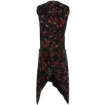 Sorte Balenciaga Vintage kjoler med Blomster Asymmetrisk med rund udskæring Uden ærmer Størrelse XL med Blomstermønster til Damer på udsalg 