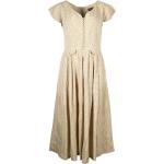 Gule Mulberry Vintage kjoler i Hør Størrelse XL med Tern til Damer på udsalg 