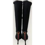 Sorte Retro Gucci Ankelstøvler i Denim Kitten hæle Med lynlåse Hælhøjde 5 - 7 cm Størrelse 39 til Damer 