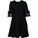 Sorte Korte Alexander McQueen Vintage kjoler i Uld med Flæser Størrelse XL til Damer på udsalg 