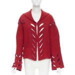 Røde Vintage Dior Uldfrakker Størrelse XL Foret til Damer 