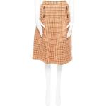 Orange Vintage Celine Nederdele i Satin Asymmetrisk Størrelse XL med Tern til Damer 
