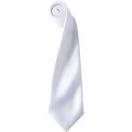 Grå Premier Smalle slips i Satin Størrelse XL til Herrer 