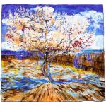 Prettystern Ladies Silk Scarf with Van Gogh Impressionism Art Motif, P907 - Peach Tree