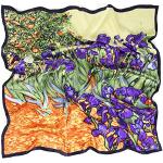 Prettystern Ladies Silk Scarf with Van Gogh Impressionism Art Motif, P962 - Irises