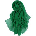 Grønne Elegant Prettystern Sjaler i Chiffon Størrelse XL til Damer 