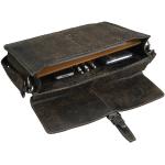 Brune Vintage Computertasker i Læder med Tern til Herrer 