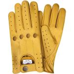 Gule Retro Handsker i Nappa Størrelse XL 