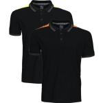 Sorte Kortærmede polo shirts i Polyester med korte ærmer Størrelse 3 XL til Herrer på udsalg 