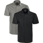 Sorte Kortærmede skjorter i Bomuld med korte ærmer Størrelse 3 XL til Herrer på udsalg 
