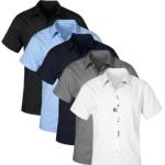 Hvide Promodoro Kortærmede skjorter i Poplin Kent krave med korte ærmer Størrelse 3 XL til Herrer 