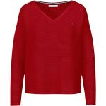 Røde Tommy Hilfiger Økologiske Bæredygtige Sweaters i Bomuld Størrelse XL til Damer på udsalg 