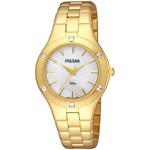 Pulsar Womens Ladies PH8048 Gold Plated Mother Of Dial Stone Set Bracelet Wrist Watch
