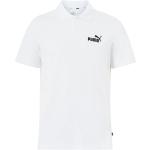 Hvide Puma Essentials Kortærmede polo shirts i Bomuld Størrelse XL til Herrer på udsalg 
