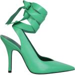 Grønne The Attico Slingback pumps med spidse skosnuder Hælhøjde over 9 cm Størrelse 36 til Damer på udsalg 