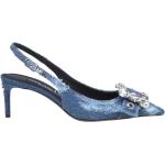 Blå Dolce & Gabbana Slingback pumps i Læder med rem Størrelse 38.5 til Damer 