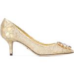 Beige Dolce & Gabbana Pumps Kitten hæle med spidse skosnuder Størrelse 38.5 til Damer på udsalg 