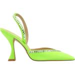 Grønne Stuart Weitzman Slingback pumps i Læder med spidse skosnuder Størrelse 40 til Damer på udsalg 