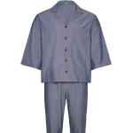 Pyjama(Shirt+Trouser Pyjamas Nattøj Blue United Colors Of Benetton