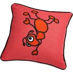 Pyntepudebetræk - 30x30 cm - Orange med rød myre - 2i1 design - Mette Ditmer