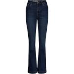 Pzbecca Uhw Bootcut Leg Full Length Bottoms Jeans Flares Blue Pulz Jeans