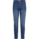 Mørkeblå PULZ Slim jeans Størrelse XL til Damer på udsalg 