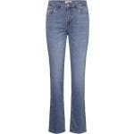 Blå PULZ Straight leg jeans Størrelse XL til Damer på udsalg 