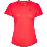 Røde New Balance Q Speed Kortærmede t-shirts med korte ærmer Størrelse XL 