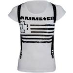 Hvide Rammstein T-shirts med tryk i Bomuld Størrelse XL til Damer 