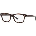 Mørkebrune Ray Ban Firkantede solbriller i Acetat Størrelse XL med Tortoise til Herrer 