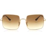 Guldfarvede Ray Ban Firkantede solbriller Størrelse XL til Damer på udsalg 