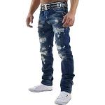 Mørkeblå Casual 33 Bredde Redbridge Straight leg jeans Med huller Størrelse XL 