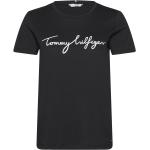 Reg C-Nk Signature Tee Ss Tops T-shirts & Tops Short-sleeved Black Tommy Hilfiger