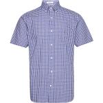 Blå Gant Kortærmede skjorter i Poplin med korte ærmer Størrelse XL 