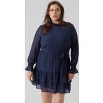 Blå Korte Vero Moda Aftenkjoler i Polyester Med lange ærmer Størrelse XXL til Damer på udsalg 