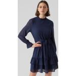 Blå Korte Vero Moda Sommer Aftenkjoler i Polyester med Smock Med lange ærmer Størrelse XL til Damer på udsalg 