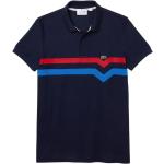 Marineblå Lacoste Økologiske Bæredygtige Polo shirts i Bomuld Størrelse XL med Striber til Herrer på udsalg 