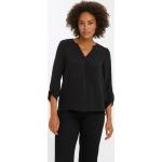 Sorte Vero Moda Bluser med 3/4-ærmer i Polyester med V-udskæring Med 3/4 ærmer Størrelse XL til Damer på udsalg 
