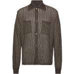 Relaxed-Fit Knitted Cardigan Designers Shirts Casual Khaki Green Hope
