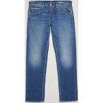 Blå Replay Straight leg jeans i Bomuldsblanding Størrelse XL med Stretch til Herrer 