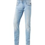 Lyseblå 29 Bredde 32 Længde Replay Anbass Slim jeans i Bomuld Størrelse XL med Stretch til Herrer på udsalg 