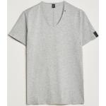 Grå Replay Kortærmede t-shirts i Bomuld med V-udskæring med korte ærmer Størrelse XXL til Herrer 